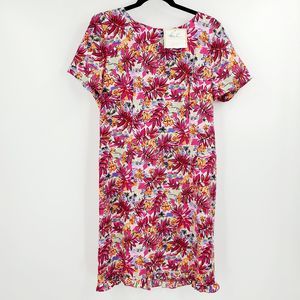 Vintage Katie Lee NWOT Floral Midi Dress 90's Easter Spring Summer Office